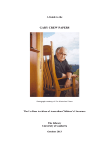 gary crew papers - University of Canberra