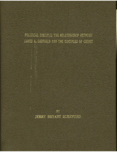 The Relationship Between James A. Garfield And The DIsciples Of