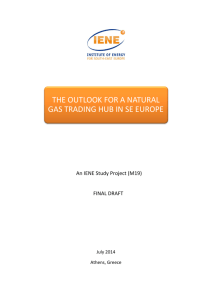 the outlook for a natural gas trading hub in se europe