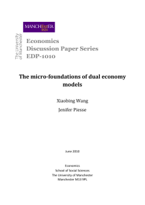 The microfoundations of dual economy models