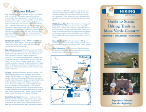 Guide to Scenic Hiking Trails in Mesa Verde Country™ HIKING