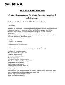 WORKSHOP PROGRAMME Content Development for Visual