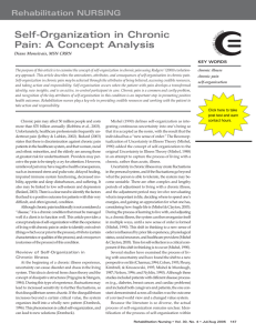 Self-Organization in Chronic Pain: A Concept Analysis