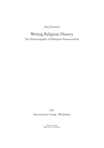 Writing Religious History. The Historiography of Ethiopian