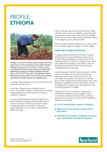 information about Ethiopia, including prayer points (PDF