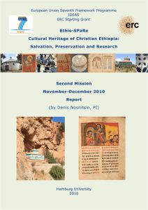 Ethio-SPaRe Cultural Heritage of Christian Ethiopia