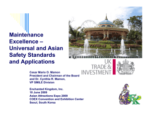 Maintenance Excellence – Universal and Asian Safety