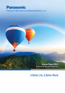 Annual Report 2014 - Panasonic Manufacturing Malaysia Berhad