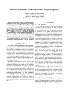 Intrinsic Motivation For Reinforcement Learning Systems