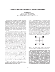 Evolved Intrinsic Reward Functions for Reinforcement Learning