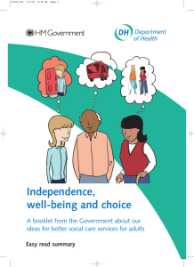 Independence,well-being and choice