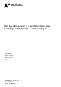 Risk-Based Evaluation of Internal Controls in Case