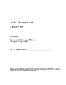 Laboratory Manual for Chemistry 102 - ars