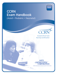 CCRN Exam Handbook - American Association of Critical