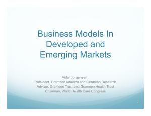Business Models In Developed and Emerging Markets