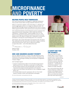 microfinance and poverty - International Development Research