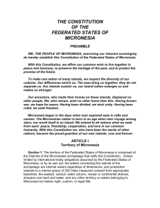 The Constitution Of Federated States of Micronesia