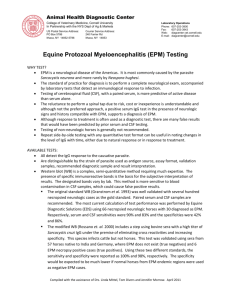 Equine Protozoal Myeloencephalitis (EPM) Testing