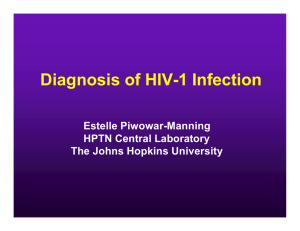 Diagnosis of HIV