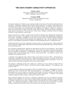 TWO SAFE STUDENT CONDUCTIVITY APPARATUS