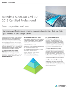 Autodesk AutoCAD Civil 3D: 2015 Certified