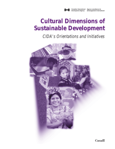 Cultural Dimensions of Sustainable Development
