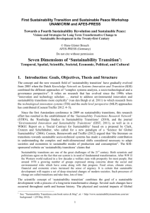 Seven Dimensions of 'Sustainability Transition' - AFES