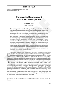 Community Development and Sport Participation