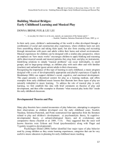 Building Musical Bridges: Early Childhood Learning and Musical Play