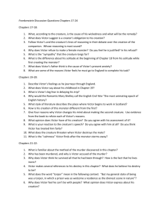 Frankenstein Discussion Questions Chapters 17-24 Chapters 17
