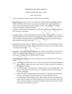 PROMENADE MAINTENANCE COMMITTEE MINUTES FOR