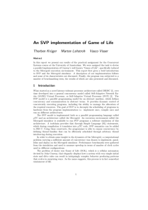 An SVP implementation of Game of Life