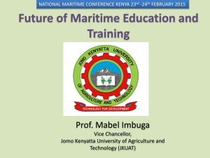 Prof IMBUGA- Future of Maritime Education and Training