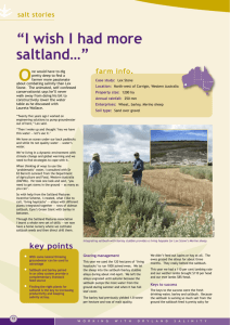 I wish I had more saltland… - Future Farm Industries CRC
