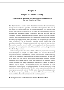 Prospect of Contract Farming - Institute of Developing Economies