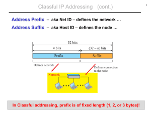 Classful IP Addressing (cont.)