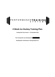 4 Week Ice Hockey Training Plan - performancetrainingsystems.net