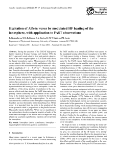 Excitation of Alfvén waves by modulated HF heating of the