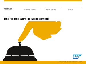 End-to-End Service Management