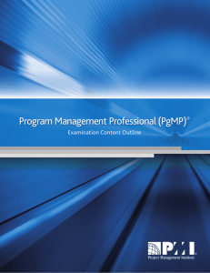 PgMP Exam Content Outline - Project Management Institute