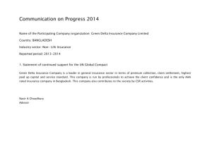 Communication on Progress 2014 - United Nations Global Compact