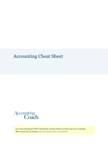 Accounting Cheat Sheet