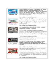 Alternative Fuel $8.00 initial application fee/ no