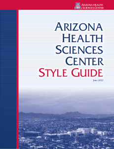 arizona health sciences center style guide