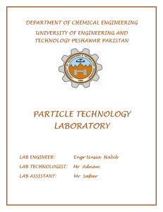 particle technology laboratory - University of Engineering