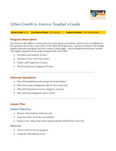 Urban Growth in America: Teacher's Guide