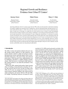 Regional Growth and Resilience: Evidence from Urban IT Centers
