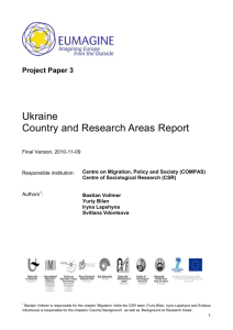 PP 3 Ukraine Country and Research Areas Report