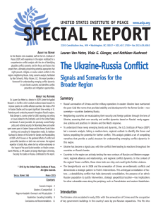The Ukraine-Russia Conflict - United States Institute of Peace