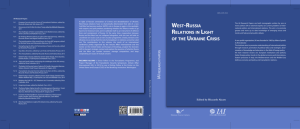 West-Russia Relations in Light of the Ukraine Crisis